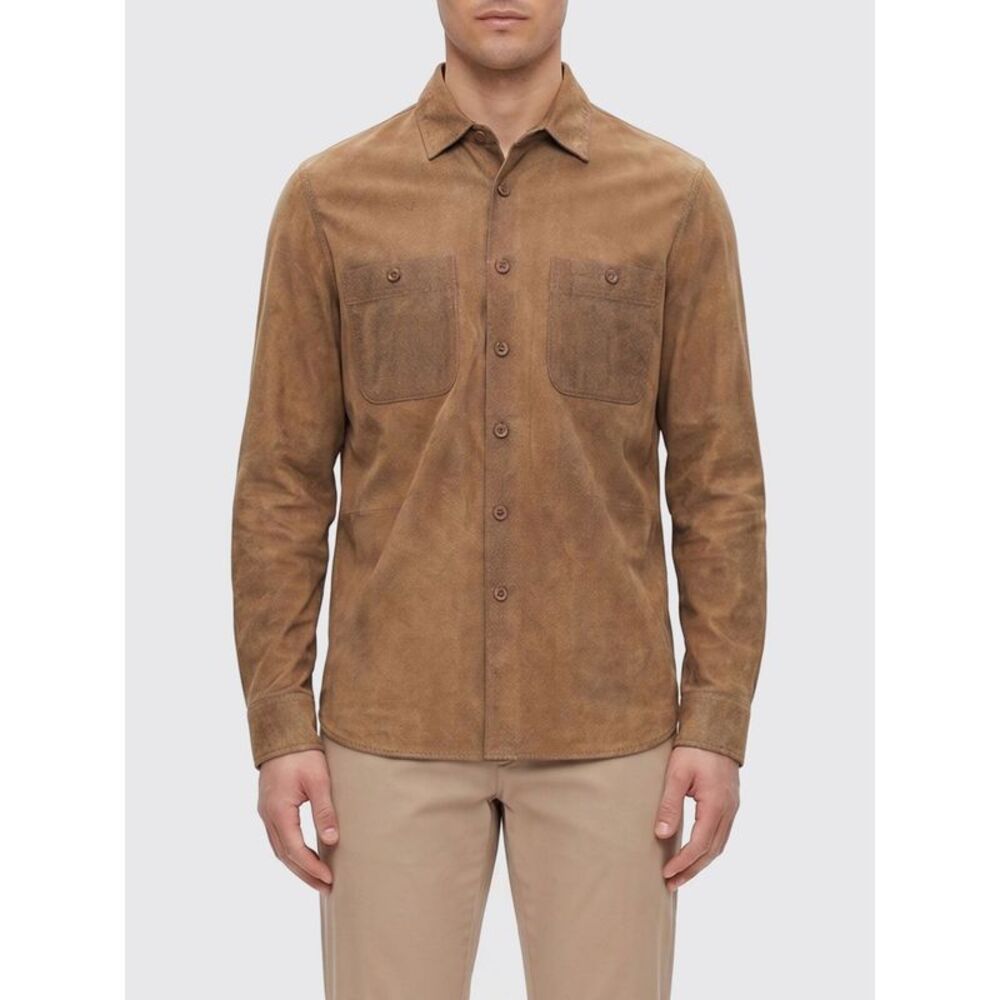 Aspesi Men Suede Shirt Aspesi